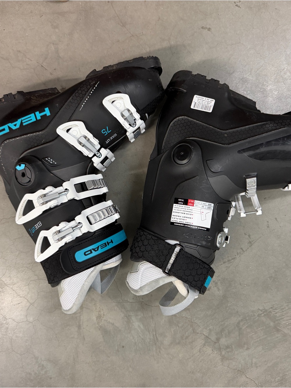 Head Women's Black Ski Boots with Teal Accents